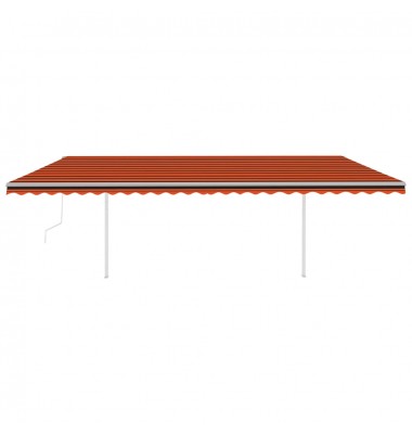  Automatinė markizė su LED/vėjo jutikliu, oranžinė/ruda, 6x3m - Markizės terasoms, langams, durims - 4