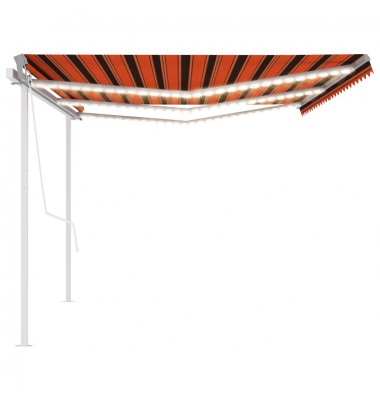  Automatinė markizė su LED/vėjo jutikliu, oranžinė/ruda, 6x3m - Markizės terasoms, langams, durims - 5