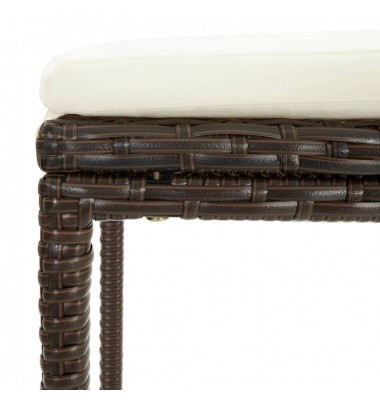  Sodo baro baldų komplektas su pagalvėlėmis, 7 dalių, rudas - Lauko baldų komplektai - 10
