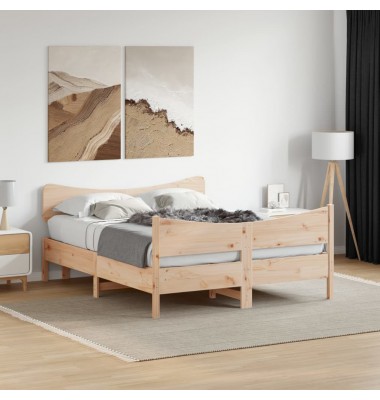  Lovos rėmas be čiužinio, 135x190cm, pušies medienos masyvas - Lovos - 1