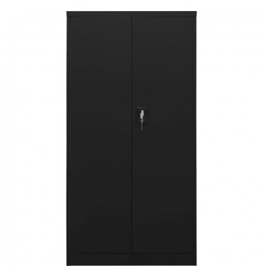  Persirengimo spintelė, juodos spalvos, 90x40x180cm, plienas - Dokumentų spintos - 2