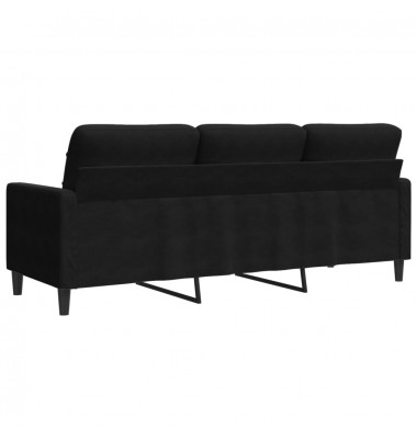  Trivietė sofa, juodos spalvos, 180cm, aksomas - Sofos, sofos-lovos - 6