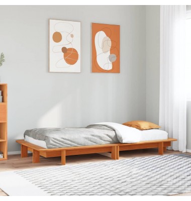  Lovos rėmas be čiužinio, vaško ruda, 90x200cm, pušies masyvas - Lovos - 1