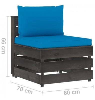  Sodo komplektas su pagalvėlėmis, 5 dalių, impregnuota mediena - Lauko baldų komplektai - 10