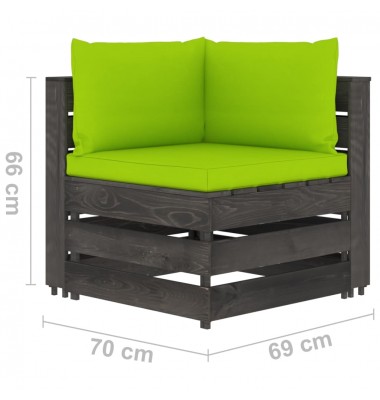  Sodo komplektas su pagalvėlėmis, 5 dalių, impregnuota mediena - Lauko baldų komplektai - 9