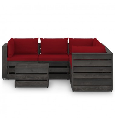  Sodo komplektas su pagalvėlėmis, 6 dalių, impregnuota mediena - Lauko baldų komplektai - 2