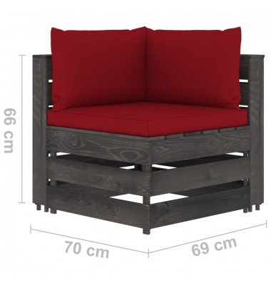  Sodo komplektas su pagalvėlėmis, 6 dalių, impregnuota mediena - Lauko baldų komplektai - 8