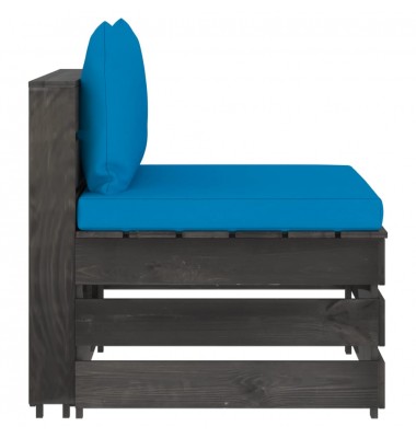  Sodo komplektas su pagalvėlėmis, 9 dalių, impregnuota mediena - Lauko baldų komplektai - 6