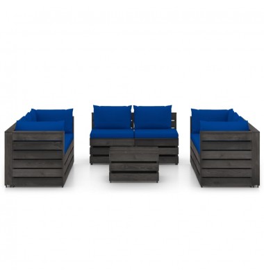  Sodo komplektas su pagalvėlėmis, 9 dalių, impregnuota mediena - Lauko baldų komplektai - 2