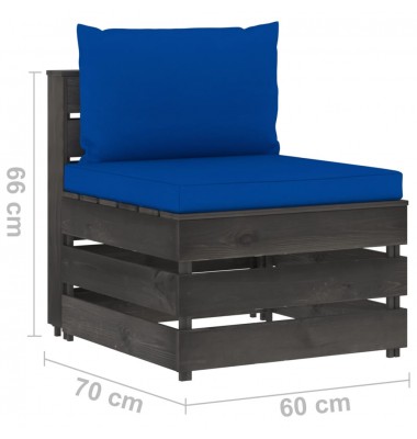  Sodo komplektas su pagalvėlėmis, 10 dalių, impregnuota mediena - Lauko baldų komplektai - 9
