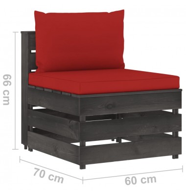  Sodo komplektas su pagalvėlėmis, 7 dalių, impregnuota mediena - Lauko baldų komplektai - 10
