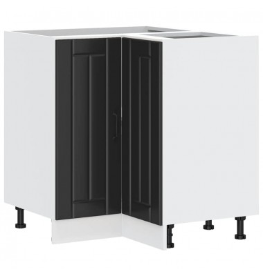  virtuvės kampinė spintelė "Lucca" Black Engineered Wood - Virtuvės spintelės - 2