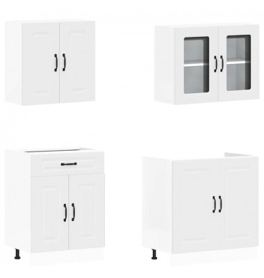  Virtuvinių spintelių komplektas, 4 dalių, Kalmar, balta - Virtuvės spintelės - 4