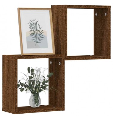  Wall Cube Lentynos 2 vnt Rudas ąžuolas 30x15x30 cm - Pakabinamos lentynos, spintelės - 1