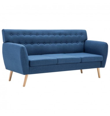  Trivietė sofa, audinio apmušalas, 172x70x82cm, mėlyna - Sofos, sofos-lovos - 2