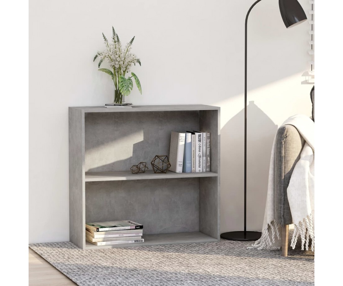 Spintelė knygoms, 2 lentynos, betono pilka, 80x30x76,5cm, MDP - Pastatomos lentynos, spintelės - 1 Spintelė knygoms, 2 lentynos, betono pilka, 80x30x76,5cm, MDP - Pastatomos lentynos, spintelės - 1