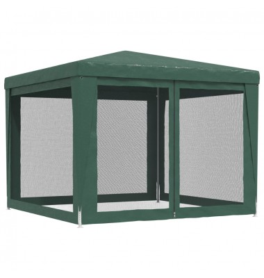  Proginė palapinė su 4 tinklinėmis sienomis, žalia, 3x3m, HDPE - Lauko pavėsinės - 5