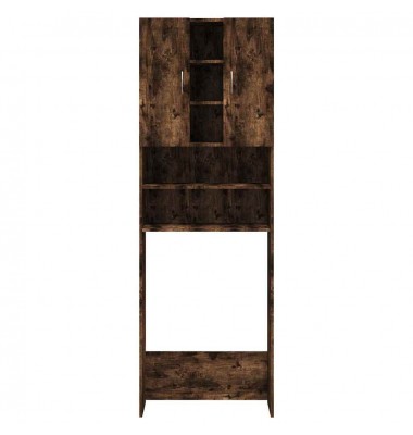  Skalbimo mašinos spintelė, dūminio ąžuolo, 64x25,5x190cm - Spintelės skalbimo mašinoms - 6
