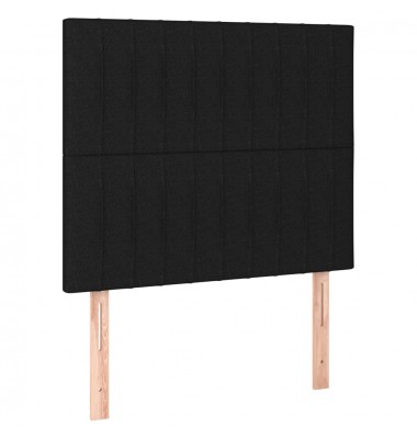  Lova su spyruoklėmis ir čiužiniu, juoda, 100x200cm, audinys - Lovos - 5