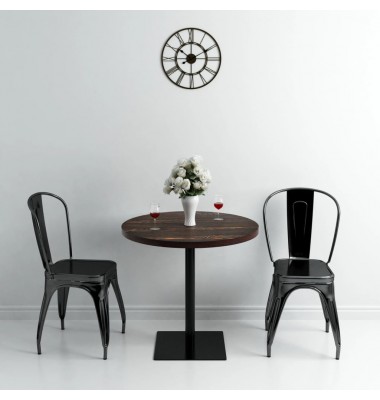  Bistro staliukas, MDF ir plienas, apval., 80x75cm, tams. uosis  - Stalai - 1