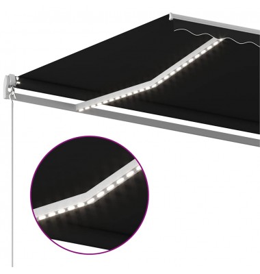  Automatinė markizė su LED/vėjo jutikliu, antracito, 6x3m - Markizės terasoms, langams, durims - 6