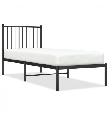  Metalinis lovos rėmas su galvūgaliu, juodos spalvos, 75x190cm - Lovos - 2