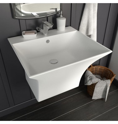  Prie sienos mont. praustuvas, baltas, 500x450x410mm, keramika - Vonios praustuvai - 1