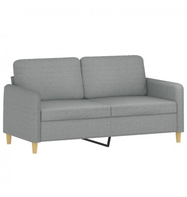  Dvivietė sofa su pagalvėlėmis, šviesiai pilka, 140cm, audinys - Sofos, sofos-lovos - 4