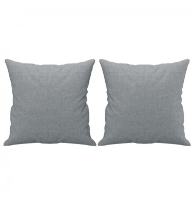  Dvivietė sofa su pagalvėlėmis, šviesiai pilka, 140cm, audinys - Sofos, sofos-lovos - 5