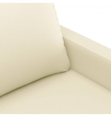  Dvivietė sofa, kreminės spalvos, 140cm, dirbtinė oda - Sofos, sofos-lovos - 6