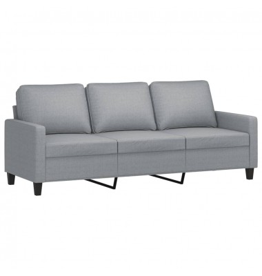  Trivietė sofa, šviesiai pilkos spalvos, 180cm, audinys - Sofos, sofos-lovos - 2