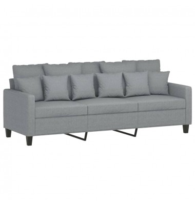  Trivietė sofa, šviesiai pilkos spalvos, 180cm, audinys - Sofos, sofos-lovos - 2