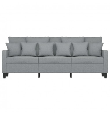  Trivietė sofa, šviesiai pilkos spalvos, 180cm, audinys - Sofos, sofos-lovos - 3