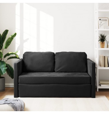  Grindų sofa-lova, 2-1, juodos spalvos, 122x204x55cm, aksomas - Sofos, sofos-lovos - 3