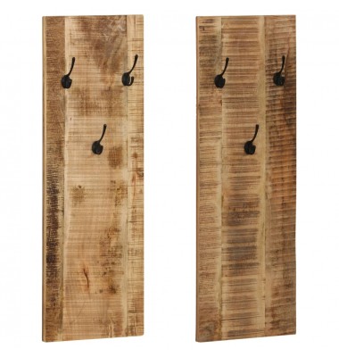  Prie sien. mont. paltų kabykl., 2vnt., mango masyv., 36x110x3cm - Drabužių kabyklos - 1
