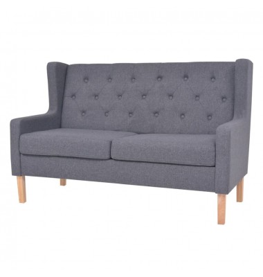  Dvivietė sofa, audinys, pilka - Sofos, sofos-lovos - 1