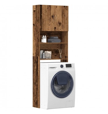  Skalbimo mašinos spintelė Old Wood 64x24x190 cm Engineered Wood - Spintelės skalbimo mašinoms - 1