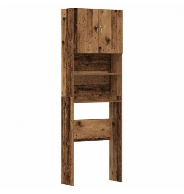 Skalbimo mašinos spintelė Old Wood 64x24x190 cm Engineered Wood - Spintelės skalbimo mašinoms - 2