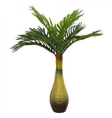  Dirbtinis palmių augalas, žalios spalvos, 70cm, 9 lapų - Dirbtiniai augalai - 1