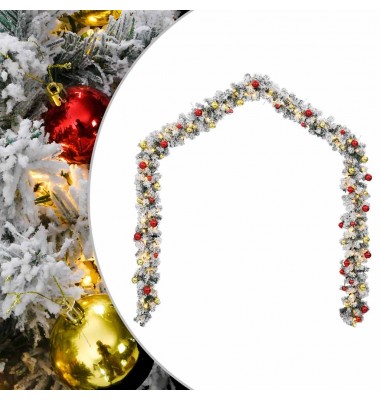  Kalėdų girlianda su niekučiais ir LED lemputėmis žalia 20 m PVC - Kalėdinės dekoracijos - 1