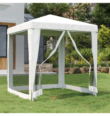  Proginė palapinė su 4 tinklinėmis sienomis, balta, 2x2m - Lauko pavėsinės - 1