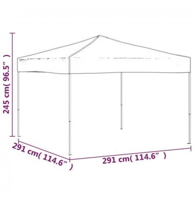  Sulankstoma proginė palapinė, kreminės spalvos, 3x3m - Lauko pavėsinės - 8