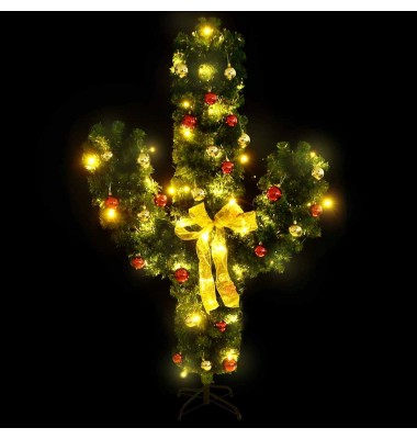  Kalėdinis kaktusas su stovu/LED, žalias, 150cm, PVC - Kalėdinės eglutės - 3