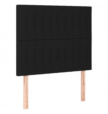  Lova su spyruoklėmis/čiužiniu/LED, juoda, 120x200cm, audinys - Lovos - 7