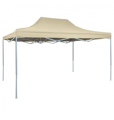  Sulankstoma proginė palapinė, kreminė, 3x4m, plienas - Lauko pavėsinės - 1