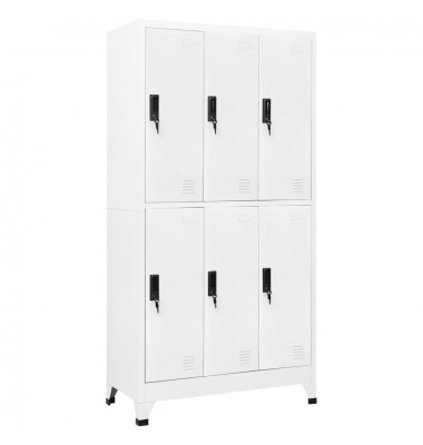  Persirengimo spintelė, baltos spalvos, 90x45x180cm, plienas - Biuro spintos, spintelės - 1