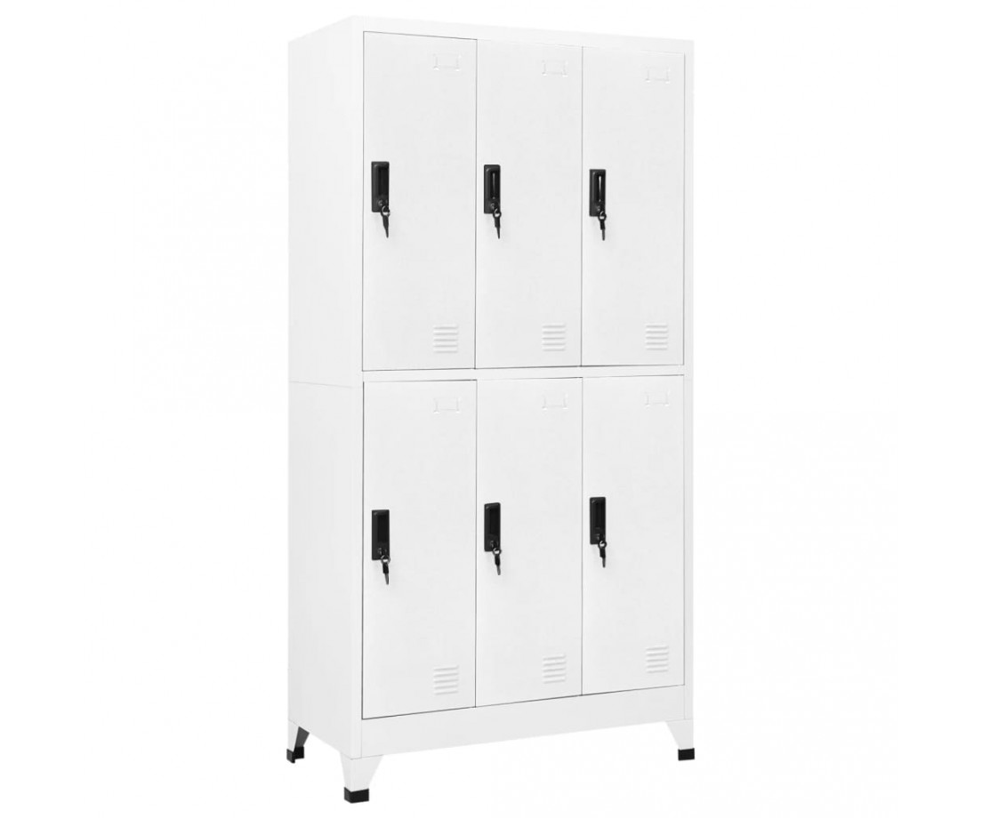 Persirengimo spintelė, baltos spalvos, 90x45x180cm, plienas - Biuro spintos, spintelės - 1 Persirengimo spintelė, baltos spalvos, 90x45x180cm, plienas - Biuro spintos, spintelės - 1