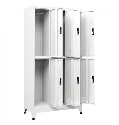  Persirengimo spintelė, baltos spalvos, 90x45x180cm, plienas - Biuro spintos, spintelės - 5