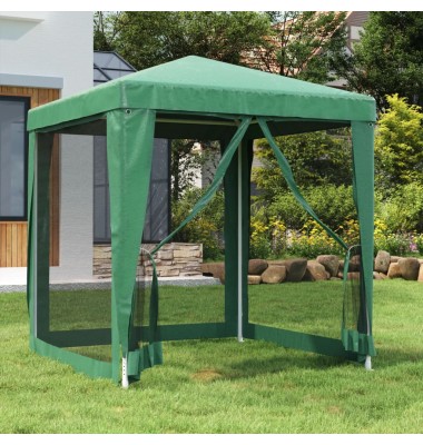  Proginė palapinė su 4 tinklinėmis sienomis, žalia, 2x2m, HDPE - Lauko pavėsinės - 1