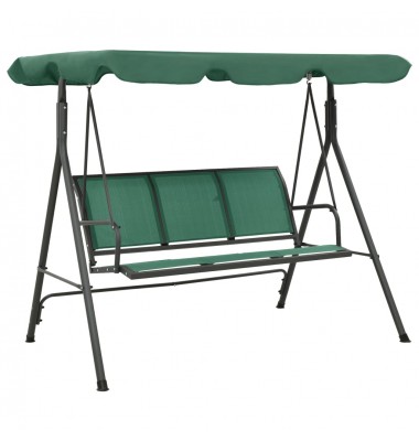  Sodo sūpynės-suoliukas, žalios, 170cm, tekstilenas ir plienas - Supynės, hamakai - 1